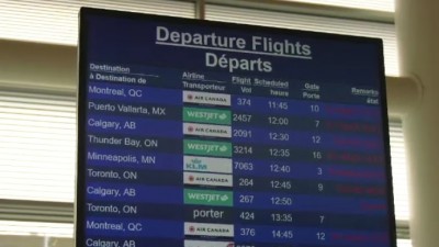 겨울 날씨로 인해  위니펙과 캐나다 전역에서 비행기가 취소되는 등 비행 문제가 발생해