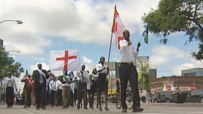 남(南) 수단(Sudan) 공화국의 독립 축하 행진 - 위니펙 다운타운