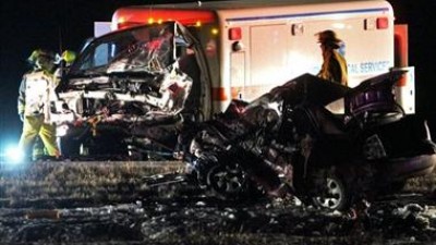 앰블런스와 충돌한 승용차 운전자 사망 - 구급의료사도 중태